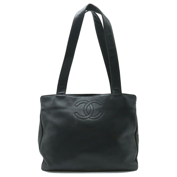 CHANEL Cocomark Tote Bag Shoulder Leather Black