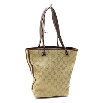GUCCI Tote Bag for Women Beige Brown GG Canvas Leather 31244 Hand