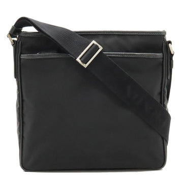 PRADA Jacquard Shoulder Bag Nylon Leather NERO Black 2VH797