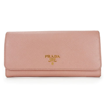 PRADA long wallet bi-fold 1MH132 Saffiano leather light pink ladies accessories  saffiano