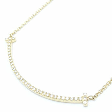 TIFFANY&Co.  T Smile Necklace Diamond Small K18YG Yellow Gold 291753