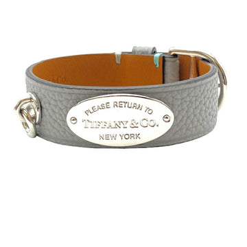 TIFFANY & Co. Bracelet Return to Narrow Leather Gray
