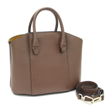 FURLA Handbag Miastella WB00727 Brown Yellow Leather Shoulder Bag Bicolor Women's