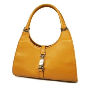 GUCCI Handbag Jackie 002 1067 Leather Light Brown Women's