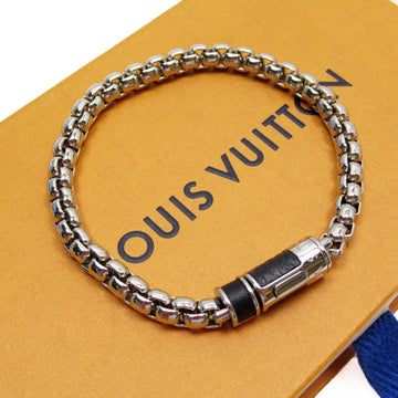 LOUIS VUITTON Bracelet Monogram Eclipse Metal Silver Men's M63107 w0133a