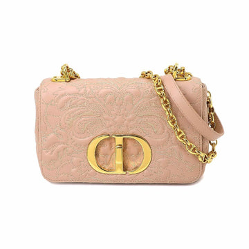 CHRISTIAN DIOR Caro Small Chain Shoulder Bag Leather Pink