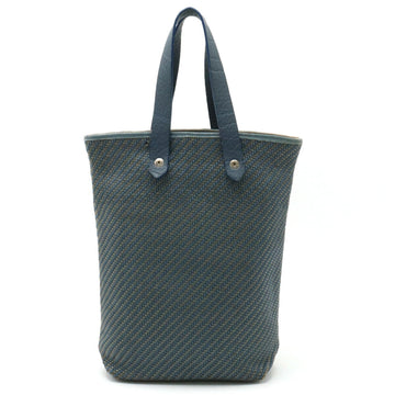HERMES Amedaba Diago PM Tote Bag Handbag Polyester Leather Blue
