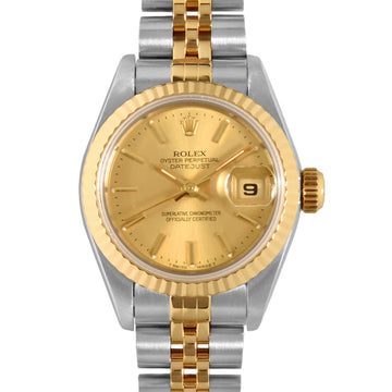 ROLEX 69173 Datejust W watch automatic winding champagne dial ladies