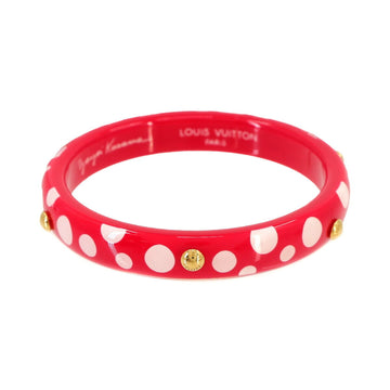 LOUIS VUITTON Bracelet Dot Infinity PM Bangle Red White Gold M66684 Yayoi Kusama