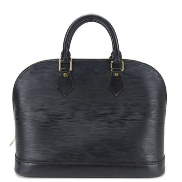 LOUIS VUITTON Hand Bag Alma M52142 Epi Noir Black Leather Women's  Gold
