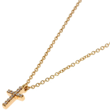 TIFFANY Metro Cross Diamond Necklace, 18K Pink Gold, Women's, &Co.