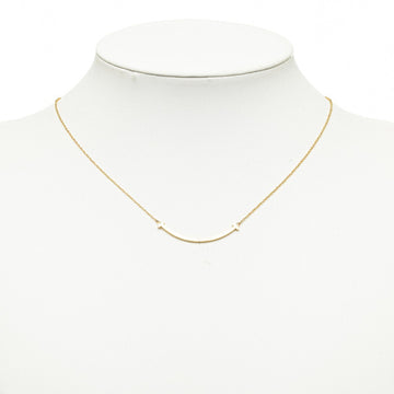 TIFFANY T Smile Small Necklace K18YG Yellow Gold Women's &Co.