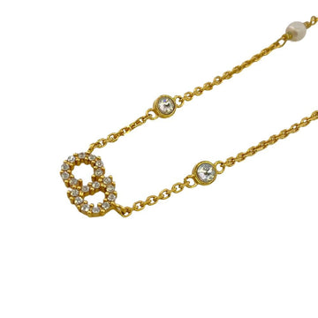 CHRISTIAN DIOR Dior Clair D Lune Faux Pearl Necklace Gold Women's Z0006213