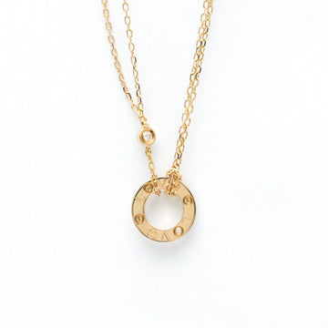 CARTIER Love Circle Necklace B7224509 Pink Gold [18K] Diamond Men,Women Fashion Pendant Necklace Carat/0.03 [Pink Gold]
