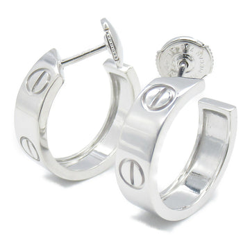 CARTIER love hoop earrings Pierced earrings Silver K18WG[WhiteGold] Silver