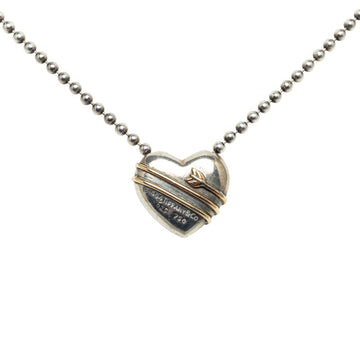 TIFFANY Heart Arrow motif necklace, SV925 silver, K18YG yellow gold combination, ladies', &Co.