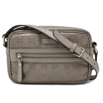 GUCCI GG Imprime Shoulder Bag Pochette PVC Leather Pink Silver 201447