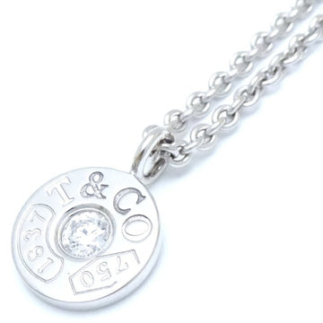 TIFFANY&Co.  1837 Circle Necklace 1P Diamond K18WG White Gold 291156