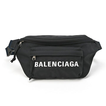 BALENCIAGA Wheel Belt Bag Body 533009 Nylon Black Navy S-155088