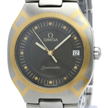 OMEGAPolished  Seamaster Polaris 18K Gold Steel Mens Watch 396.1022 BF571218