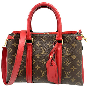 LOUIS VUITTON Monogram Soufflot BB M44818 TR0260 Shoulder Bag Handbag Brown Red Women's