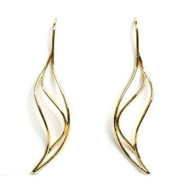 TIFFANY&Co.  K18YG Yellow Gold Wave Earrings Small 60101941 3.2g Women's