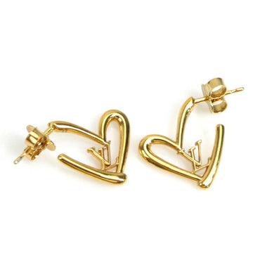 LOUIS VUITTON Earrings Boucle D'oreille Heart Fall in Love PM Metal Gold Women's M00463 r10042k