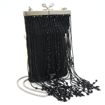 PRADA Shoulder Bag 1BP046 Black Nylon Smartphone Chain Women's