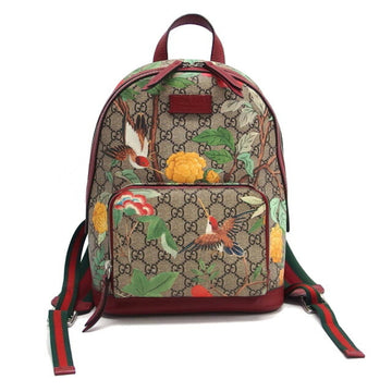 GUCCI GG Supreme Tian Small Backpack Beige Red 427042