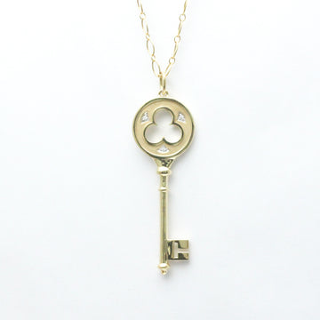 TIFFANY Clover Key Necklace Yellow Gold [18K] Diamond Men,Women Fashion Pendant Necklace [Gold]