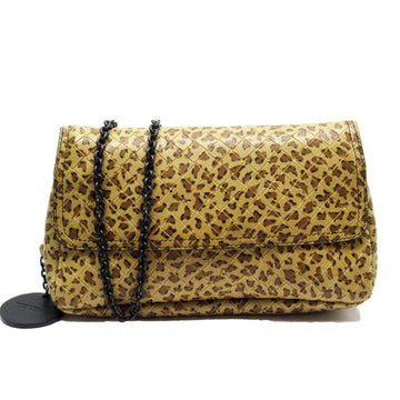 BOTTEGA VENETA Shoulder Bag Leopard Leather/Metal Beige/Brown Ladies