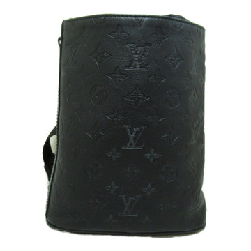 LOUIS VUITTON Chalk sling bag Black Black Monogram Shadow PVC coated canvas M44633