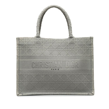 CHRISTIAN DIOR Dior Book Tote Bag Grey Canvas Women's