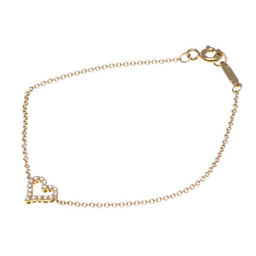 TIFFANY Sentimental Heart Diamond Extra Mini Bracelet Pink Gold [18K] Diamond Charm Bracelet Pink Gold