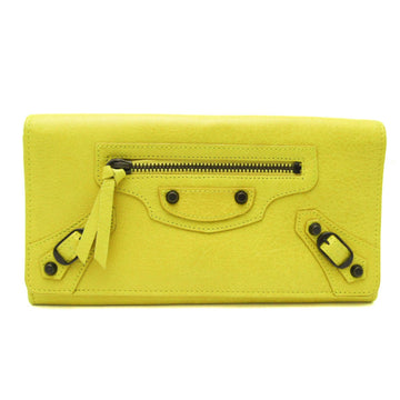 BALENCIAGA Classic 163471 Women,Men Leather Long Wallet [bi-fold] Yellow
