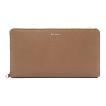 PAUL SMITH Round long wallet Brown Tan leather 4778X62