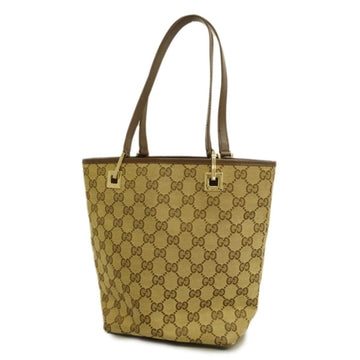 GUCCI Shoulder Bag GG Canvas 002 1099 Leather Brown Champagne Women's