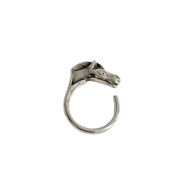 HERMES Cheval Horse Ring, Silver 925, Women's Silver, 13686, 5sbk-a2713686