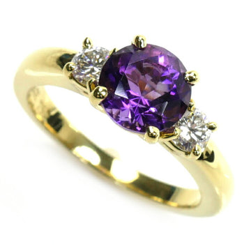 TIFFANY&Co.  K18YG Yellow Gold Ring Amethyst Diamond No. 11 4.8g Women's