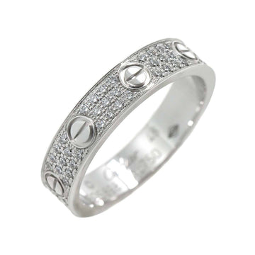 CARTIER Love Ring Full Pave Diamonds #48 K18 WG White Gold 750 Mini