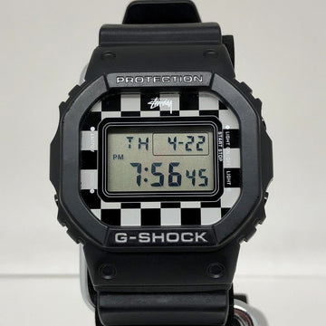 CASIOG-SHOCK  Watch DW-5600VT STUSSY Checker Collaboration Double Name Digital Quartz Black White Men's Mikunigaoka Store ITVY1R7XQ5XS