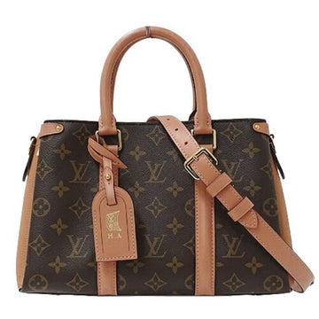 LOUIS VUITTON Bag Monogram Ladies Handbag Shoulder 2way Soufflot NV BB Peche M44899 Brown Pink