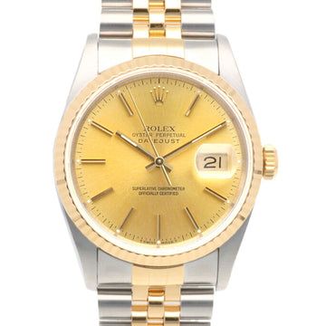 ROLEX Datejust Oyster Perpetual Watch Stainless Steel 16233 Automatic Men's  S-Serial 1993 Model Manufacturer Overhauled