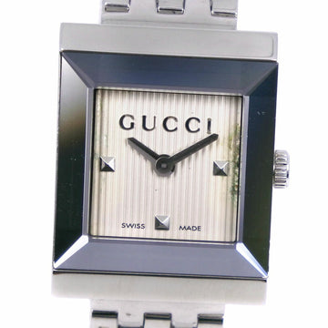 GUCCI G Frame Watch 3P Diamond 128.4 Stainless Steel Silver Quartz Analog Display Dial Women's I213023035