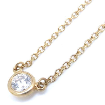 TIFFANY&Co. Vistheyard Necklace 1P Diamond K18YG Yellow Gold Pendant 097984