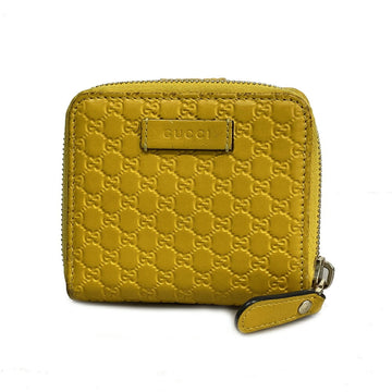 GUCCI Wallet Micro sima 449395 525040 Leather Yellow Ladies