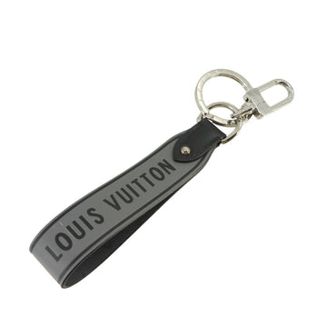 LOUIS VUITTON Monogram Eclipse Reverse Dragonne Capital LV Keychain Bag Charm Black Grey M00337