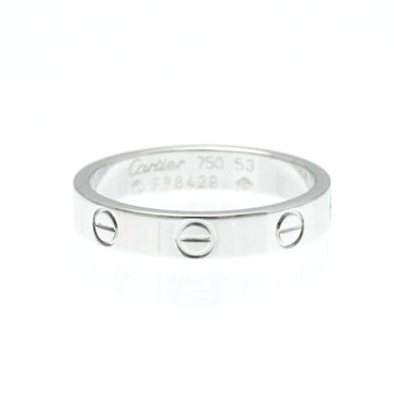 CARTIER Love Mini Love Ring White Gold [18K] Fashion No Stone Band Ring White Gold