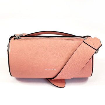 BURBERRY Barrel Bag Shoulder Leather Pink Women's N4023905