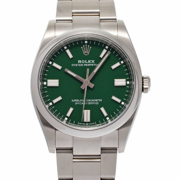 ROLEX Oyster Perpetual 36 March 2023 126000 Men's SS Watch Automatic Winding Green Dial